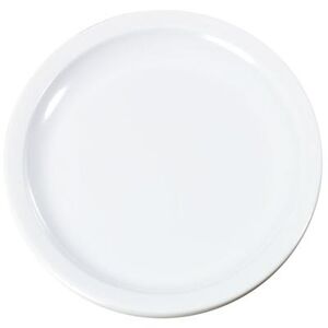 "Carlisle KL20102 7 1/4"" Round Melamine Sandwich Plate, White"