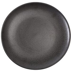 "Yanco DB-110 10 1/2"" Round Diamond Black Plate - Porcelain, Black"