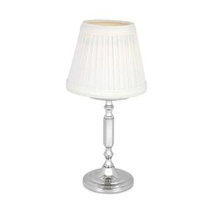 "Sterno 80420 Vintage Charm La Rue Candle Lamp - 3 11/32""D x 10 1/2""H, Marlowe White/Silver Base"