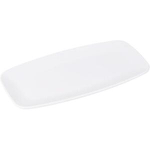 "Elite Global Solutions D84RC-W 8 1/2"" x 4 1/2"" Rectangular Radius Platter - Melamine, White, 6 / CS"