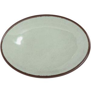 "Elite Global Solutions D8512OVM-H 12 1/2"" x 8 1/2"" Oval Melamine Salad Plate - Hemlock, Green"