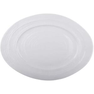 "Elite Global Solutions M16512OV-W 16 1/2"" x 12"" Oval Della Terra Dish - Melamine, White"