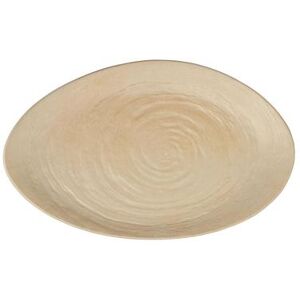 "Steelite 68A452EL703 15 3/4"" x 9 1/2"" Oval Creations Platter - Melamine, Scape Papyrus, Beige"