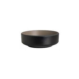 Steelite 7810JB007 21 1/4 oz Round Melamine Stack Bowl, Sandstone, Black