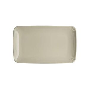 "Homer Laughlin HL10459200 11 1/4"" x 6 3/4"" Rectangular Flipside Tray - China, Ivory, White"