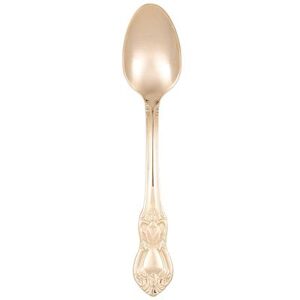 "10 Strawberry Street CRWNGLD-TS 6 1/4"" Teaspoon - Gold Plated, Crown Royal Pattern, Stainless Steel"