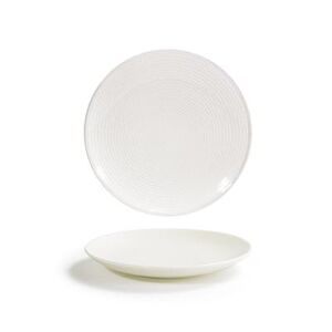 "Front of the House DAP090BEP22 6 1/4"" Round Catalyst Pearl Plate - Porcelain, White"