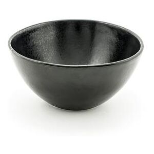 "Front of the House DBO154BKP21 42 oz Oval Kiln Bowl - 7 1/4"" x 7 1/2"", Porcelain, Pepper, Black"