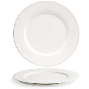 "Front of the House DOS037BEP21 12 1/4"" Round Catalyst Plate - Porcelain, White"