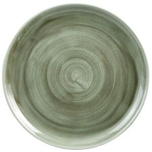 "Churchill PABGEV101 10 1/4"" Round Patina Plate - Ceramic, Burnished Green"