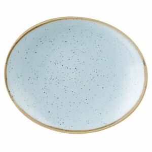"Churchill SDESOP71 Oval Stonecast Plate - 7 3/4"" x 6 1/4"", Ceramic, Duck Egg Blue"