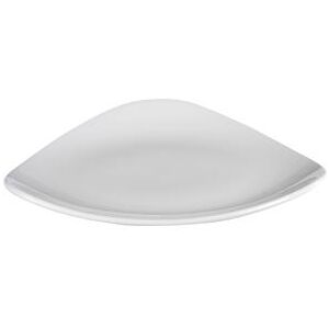 "Churchill WHTR71 7 3/4"" Triangular Lotus Plate - Ceramic, White"