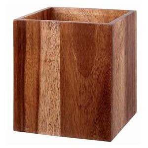 "Churchill ZCAWLBR 1 7 1/4"" Square Alchemy Buffet Cube Riser - Igneous Wood, Brown"