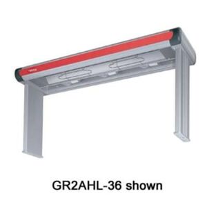 "Hatco GR2AHL-66 Glo-Ray 69 1/2"" High Watt Strip Warmer - Single Rod, Remote Control Required, 120/240v/1ph, Silver"