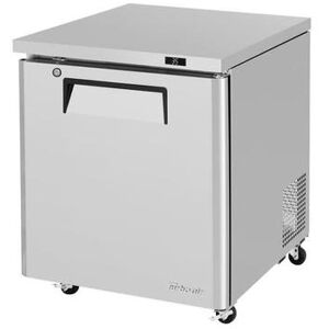 "Turbo Air MUR-28L-N6 27 1/2"" W Undercounter refrigerator w/ (1) Section & (1) Door, 115v, 6.2 cu. ft., Self Cleaning Condenser, Silver"