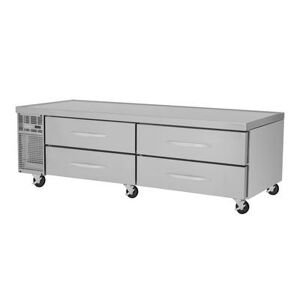 "Turbo Air PRCBE-84F-N 84"" Chef Base Freezer w/ (4) Drawers - 115v, Stainless Steel"