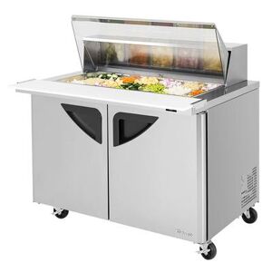 "Turbo Air TST-48SD-18-N-CL Super Deluxe 48 1/4"" Sandwich/Salad Prep Table w/ Refrigerated Base, 115v, Stainless Steel"