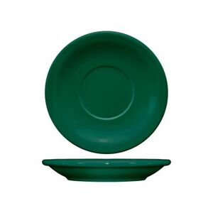 "ITI CAN-2-G 5 1/2"" Round Cancun Saucer - Ceramic, Green"