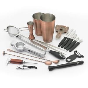 Barfly M37102ACP Deluxe 18-Piece Cocktail Shaker Set - Antique Copper
