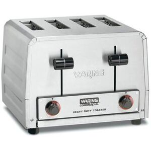 "Waring WCT805B Slot Toaster w/ 4 Slice Capacity & 1 1/8""W Product Opening, 208v/1ph, Stainless Steel"