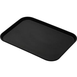 "Cambro 1014CT110 Rectangular Camtread Serving Tray - 10 5/8x13 3/4"", Fiberglass, Black Satin, Non-Skid"