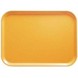 "Cambro 1015171 Fiberglass Camtray Cafeteria Tray Insert - 15""L x 10 1/8"" W, Tuscan Gold, Yellow"