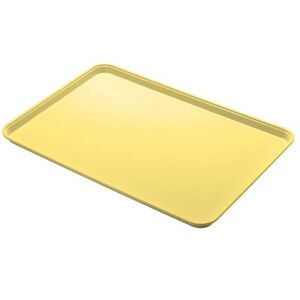 "Cambro 1218MT145 Market Display Tray - 11 1/2"" x 17 3/4"" x 1"", Yellow, Fiberglass"