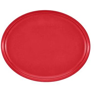 "Cambro 2500510 Oval Serving Camtray - 19 1/4x24"", Fiberglass, Signal Red"