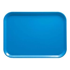 "Cambro 46105 Fiberglass Camtray Cafeteria Tray - 6""L x 4 1/4""W, Horizon Blue"