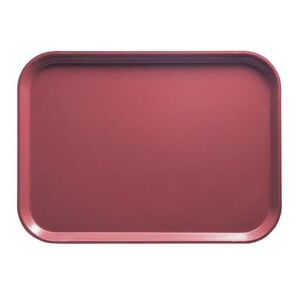 "Cambro 46410 Fiberglass Camtray Cafeteria Tray - 6""L x 4 1/4""W, Raspberry Cream, Pink"