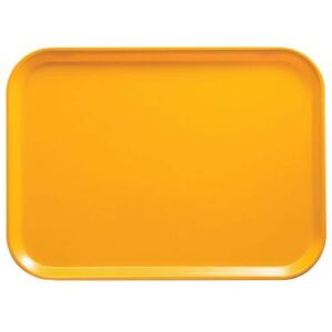 "Cambro 46504 Fiberglass Camtray Cafeteria Tray - 6""L x 4 1/4""W, Mustard, Yellow"