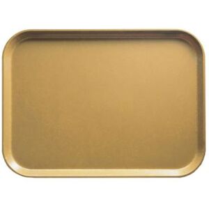 "Cambro 46514 Fiberglass Camtray Cafeteria Tray - 6""L x 4 1/4""W, Earthen Gold"