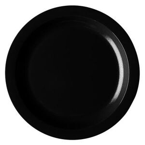 "Cambro 55CWNR110 Camwear 5 1/2"" Round Plastic Plate, Black, Polycarbonate"