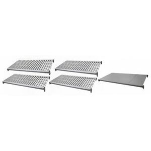 "Cambro CBSK1842VS5580 Camshelving Basics Polymer Louvered/Solid Shelf Plate Kit - 18"" x 42"", Brushed Graphite"