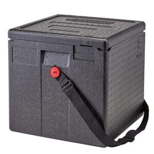 "Cambro EPPMBWSTSW110 GoBox Insulated Milk Box - 10 7/10 gal w/ (1) Pan Capacity, Black, Top Load, (1) 13"" x 13"" Crate Capacity"