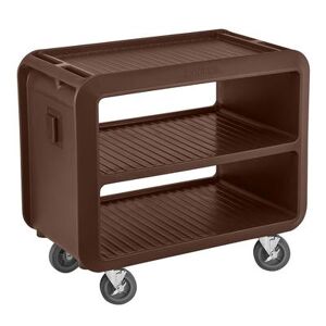 "Cambro SC337S131 41 1/2"" Beverage Service Cart, 23 4/5""D x 37 1/10"" H, Dark Brown, 5 Swivel Casters"