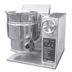 Groen TDHC-40A 10 gal Steam Kettle - Manual Tilt, 2/3 Jacket, Natural Gas, Stainless Steel, Gas Type: NG
