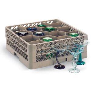 Vollrath TR18JJJJJ Traex Rack Max Full Size Glass Rack w/ (12) Compartments - (5) Extenders, Beige