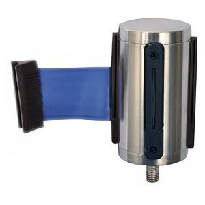 CSL 5521-BLU Belt Head w/ 9 1/2 ft Blue Belt, Brushed Stainless, Silver