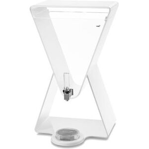 Rosseto LD184 3 gal Beverage Dispenser - Plastic Container, White Base, Acrylic, Prism White