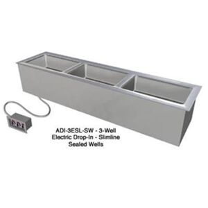 "Duke ADI-1ESL-SW 24 1/4"" Drop In Hot Food Table w/ (1) Well, 120v, Silver"