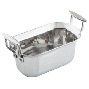 "Tablecraft 123512 1/4 Size Induction Steam Table Pan w/ Handles - 18 1/2"" x 11"", Stainless Steel"
