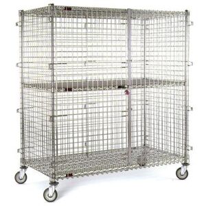 Eagle Group CSC3060 63 1/4"" Mobile Security Cage, 33 1/4""D, Chrome, Silver"