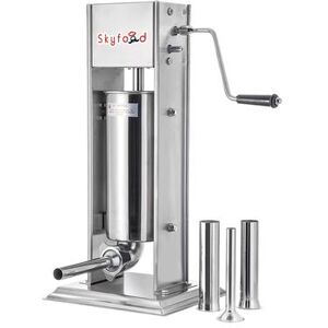 Skyfood 7VF 15 lb Manual Vertical Sausage Stuffer w/ (4) Tubes, Stainless Steel