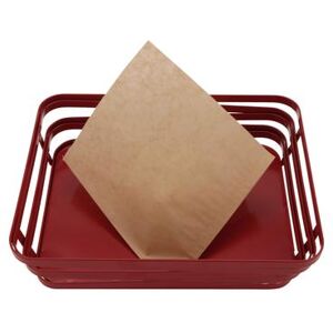 "GET 4-T1020 5 1/2"" Square Basket Liner Paper Bags, Brown"