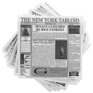 "GET 4-TY1200 12"" Square Basket Liner Paper - New York Newsprint, White, 12"" x 12"""