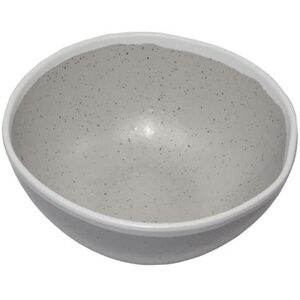 GET B-302-DVG Pottery Market 20 oz Round Melamine Salad Bowl, Dove Gray w/ White Trim