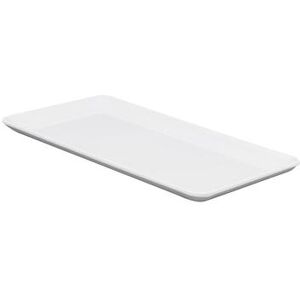 "GET CS-1156-W 11 1/2"" x 6"" Rectangular Midtown Platter - Melamine, White"