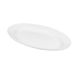 "GET M-4010-W 16 1/4"" x 12"" Oval Hidden Treasures Platter - Melamine, White"