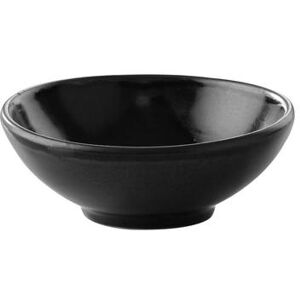 GET PA1941930024 2 7/10 oz Round Cosmos Pluto Mini Bowl - Porcelain, Black